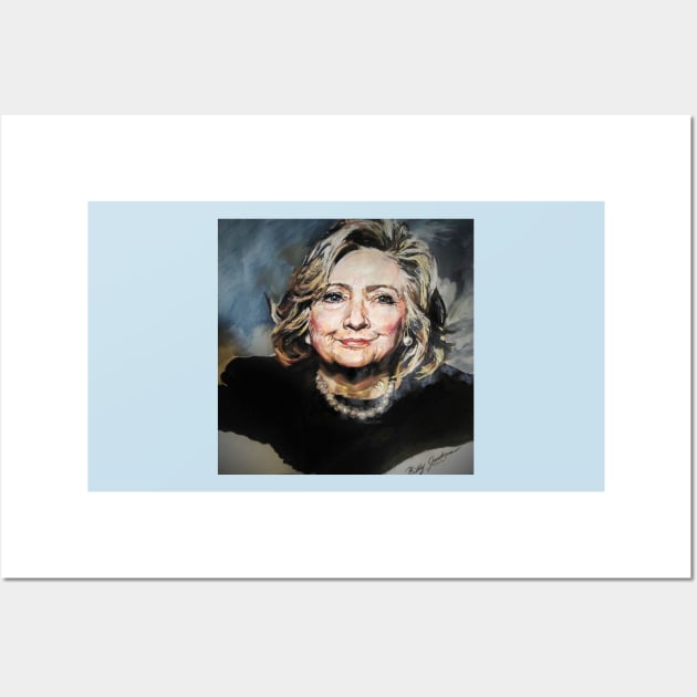 2016 Democratic Presidential Nominee Hillary Clinton Wall Art by billyhjackson86